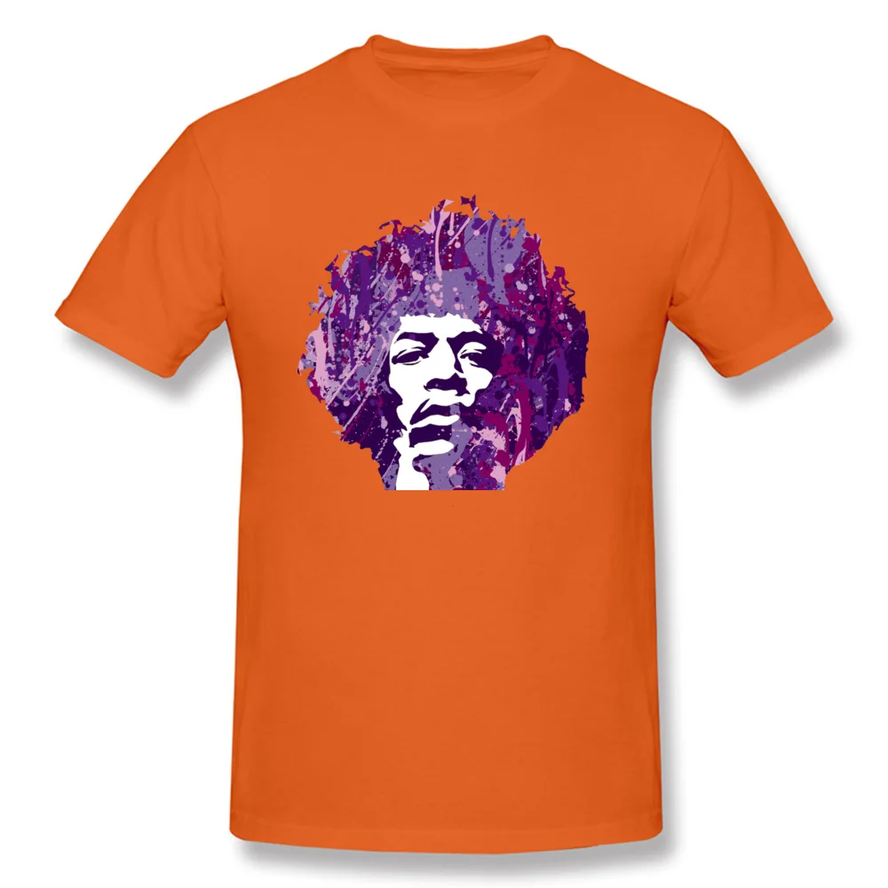 Eternal Jimi Pure Cotton Tops Shirt for Men Normal Tshirts Gift Prevailing Round Neck Sweatshirts Short Sleeve Eternal Jimi orange