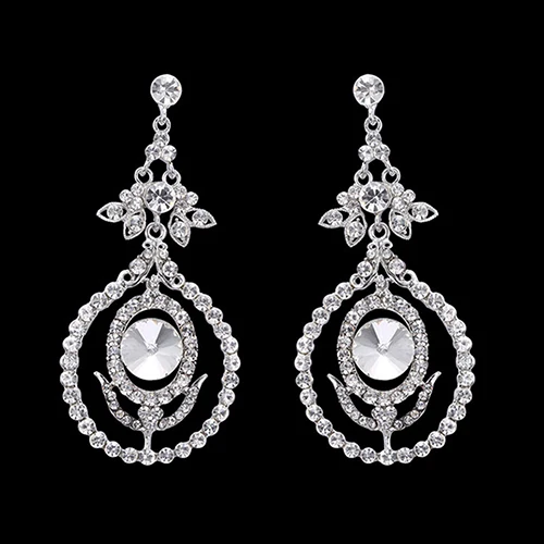 Для женщин Мода Rhinestone полые серьги Висячие коктейль ювелирные изделия|drop