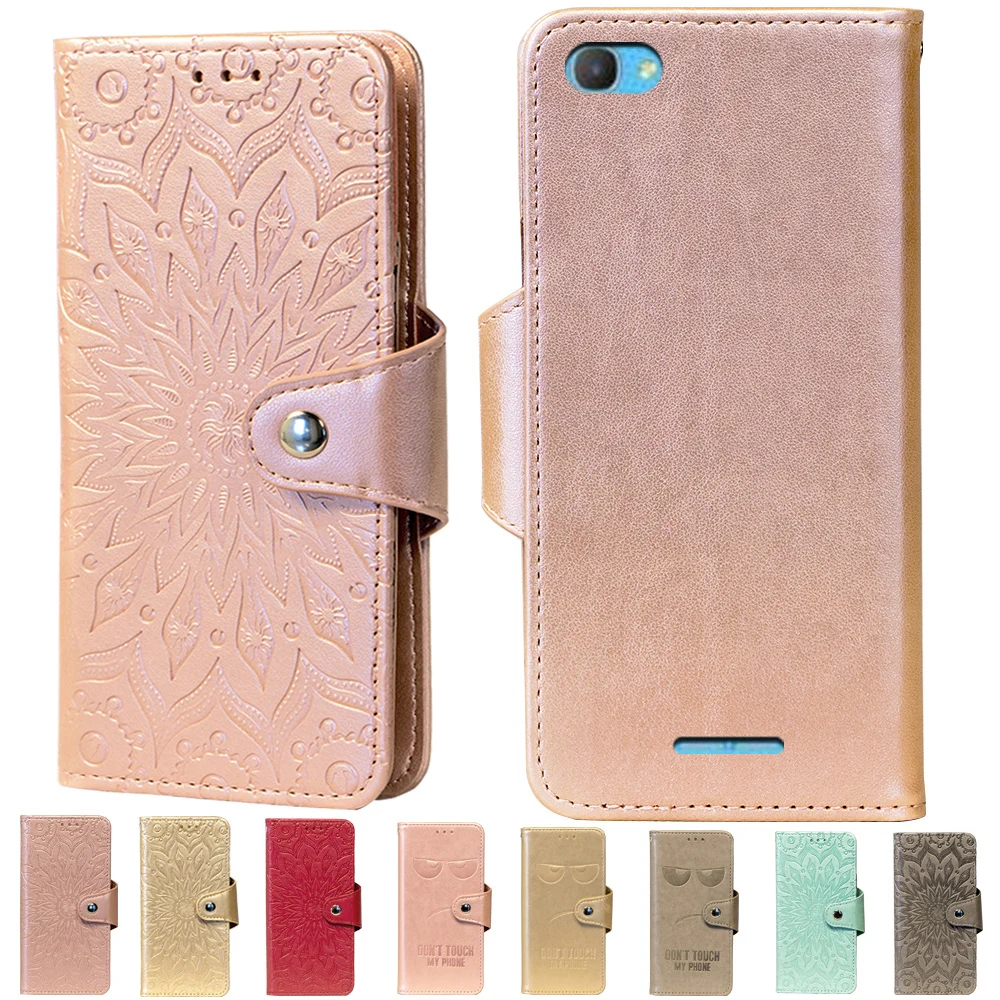 

Embossing Stand Flip PU Leather wallet Case Cover For Alcatel Pixi 4 Plus Power 5023F Phone Cases