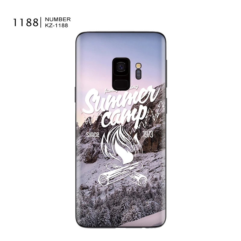 

Fashion Mountain Matte landscape Thin PVC Adhesive Protection Film Phone Skin Sticker Back Film for Samsung Galaxy S9 S9 Plus +
