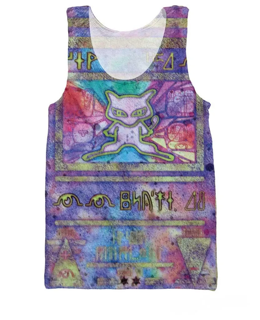 Women-Men-3d-Ancient-Mew-Limited-Edition-Acid-Red-White-Purple-Tank-Top-legendary-Pokemon-Pokeball