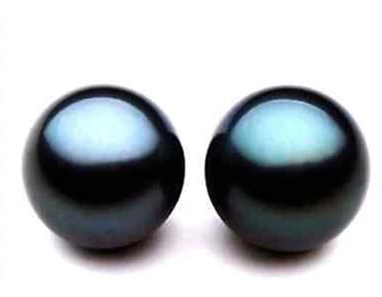 

ry00499 charming pair AAA 11-12mm south sea white pearl earring14KGP