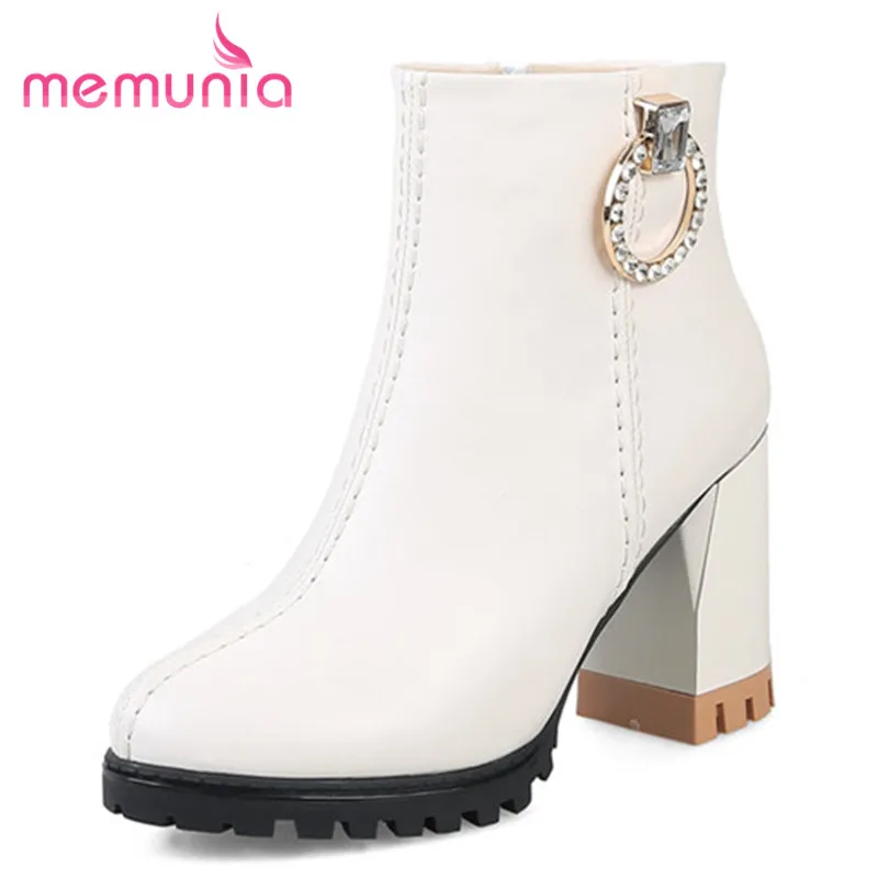 

MEMUNIA sexy extreme high heels boots big size 31-43 simple metal decoration boots 2020 simple new ankle boots for women