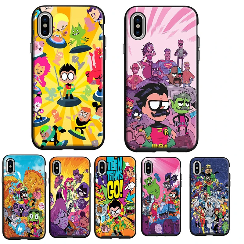 Teen Titans Go Black Scrub Matte Soft Silicon TPU Case For Apple iPhone 8 8plus 7 7plus 6 6splus