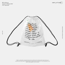 Модная сумка на шнурке с надписью «INFLATION», унисекс, нагрудный рюкзак, прозрачная сумка для покупок, 198AI2018