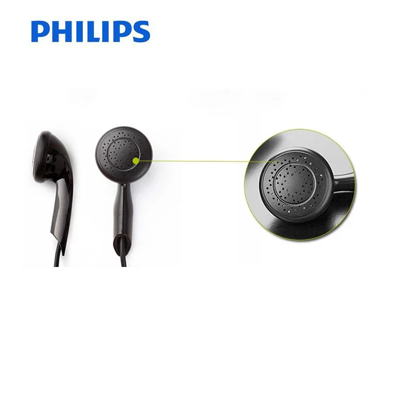 Philips SHE3800 стерео бас наушники проводные 3,5 мм в уши Mp3 наушники для samsung мобильный телефон IOS/Android