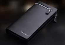 Free Shipping 2015 NEW Money Clip Clamp For Money Factory Custom Men Bag Man Long Style Zipper Wallet Hand Bag NQB001