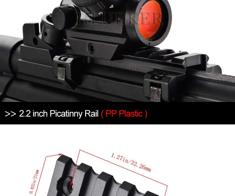 Hlurker охотничий Страйкбол M4 AR15 воздушная винтовка микро голографическая красная точка Коллиматорный прицел Зрительная труба прицел/20 мм Крепление прицела