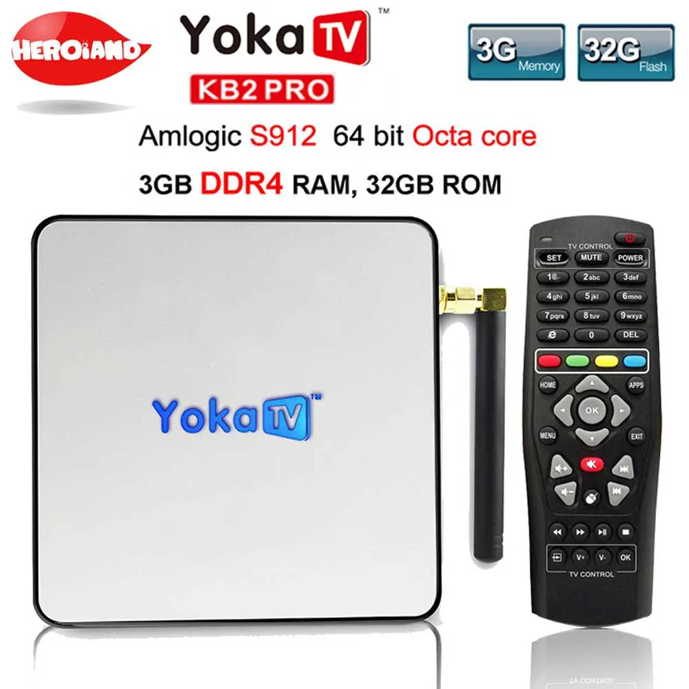 

YOKA KB2 PRO Android 6.0 Octa Core 3GB 32GB smart TV Box Amlogic S912 for BT 4.0 Streaming Media Player set top box PK KII PRO