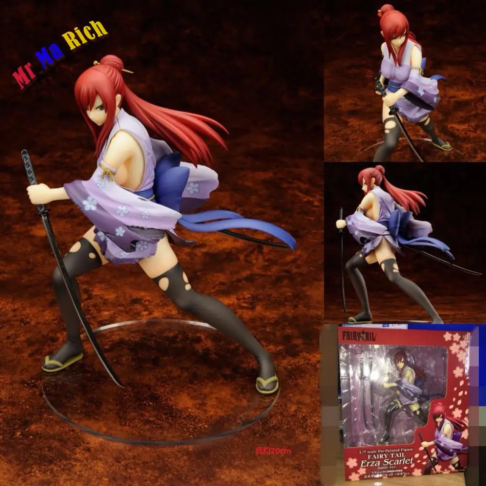 Аниме 20 см Fairy Tail 2 edition Эрза Скарлет кукла 1/7 Весы Окрашенные ПВХ фигурку пикантные