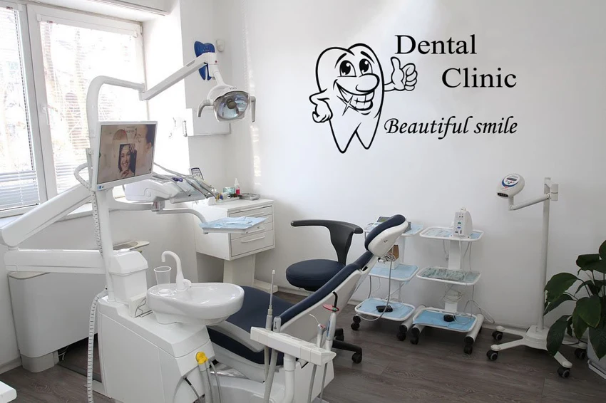 

Vinyl Wall Decal Dental Clinic Dentists Tooth Quote Stickers Art Home Decor Unique Mural Poster Living Room Decoration J084