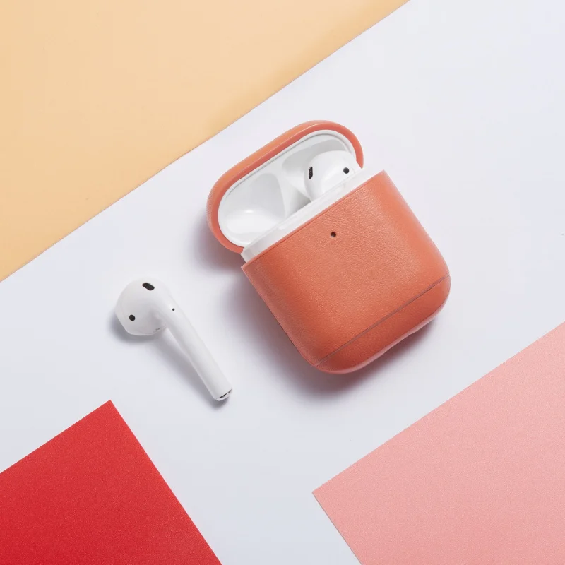 Роскошный бизнес чехол для наушников для Apple Airpods 2 ремешок из искусственной кожи Bluetooth наушники Air Pods чехол AirPod аксессуары