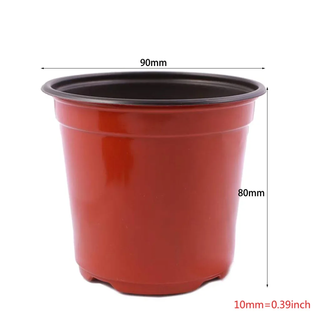 110PCS Garden Plant Nursery Container Seedling Flower Pot Plants Reusable Plant Seeding Nursery Pot Diameter 9CM High 8CM