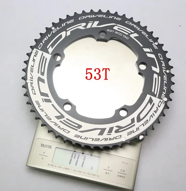 Black x White Driveline AL7075 Road Bike Bicycle TT Chainring 58T BCD 130mm