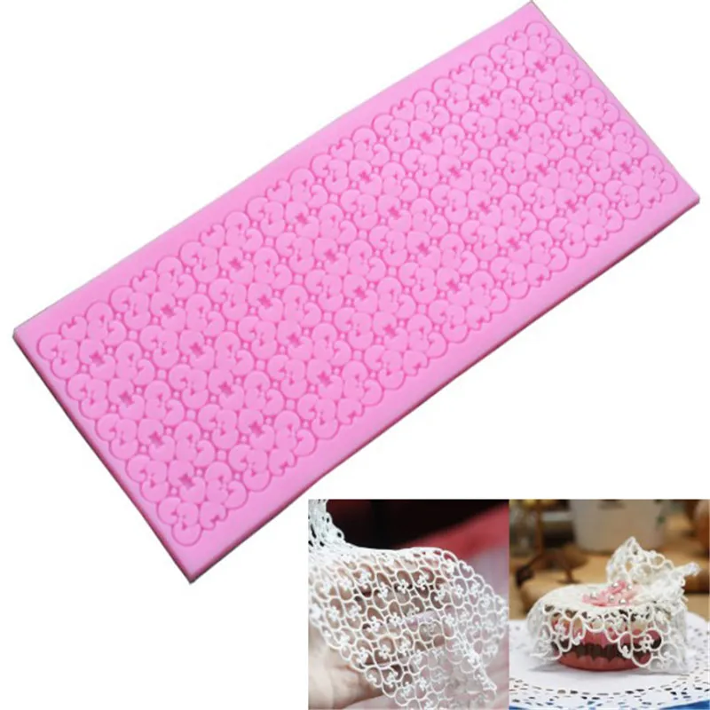 

TTLIFE Lace Silicone Mold Sugar Craft Fondant Mat Cake Decorating Baking Tools Flower Embossing Fondant Sugarcraft Pastry Mould
