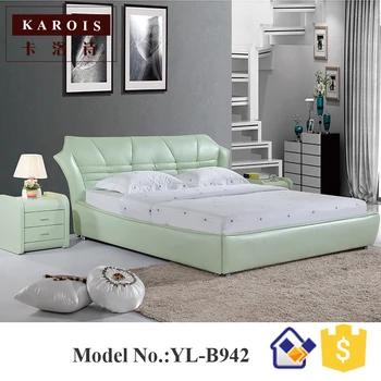 

imported Milan designer modern bedroom furniture leather rococo bed