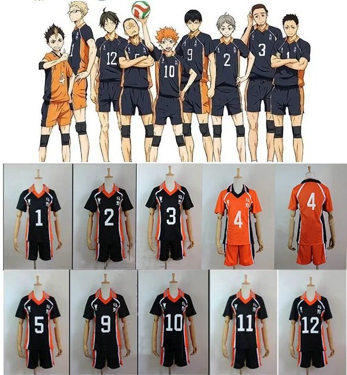 Haikyuu Cosplay Костюм Karasuno высокий школьный волейбол клуб Хината Shoyo Спортивная