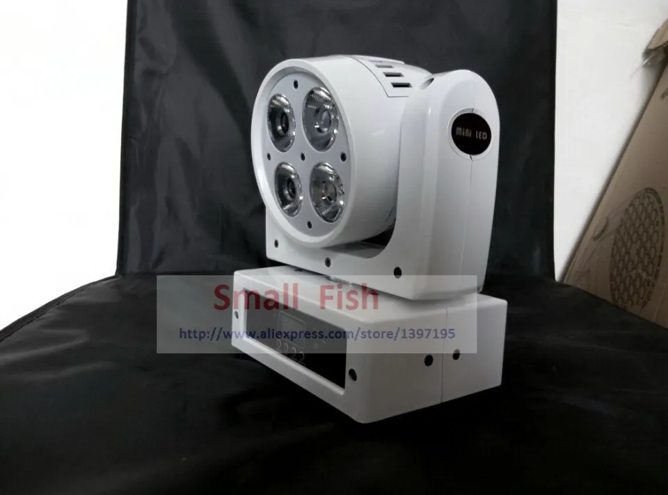 Быстрая светодио дный Moving Head Wash Light 4x20 Вт RGBW Quad цвет 80 DMX этап луч пятно света световые эффекты с advanced 9/15 каналы