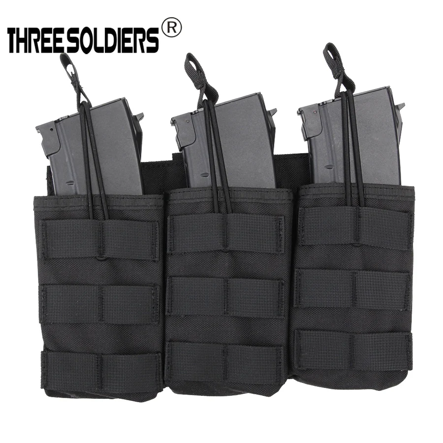 

Tactical Modular Triple Open Top Magazine Molle Pouch Airsoft Military Paintball Gear Vest Accessory Pack for G36