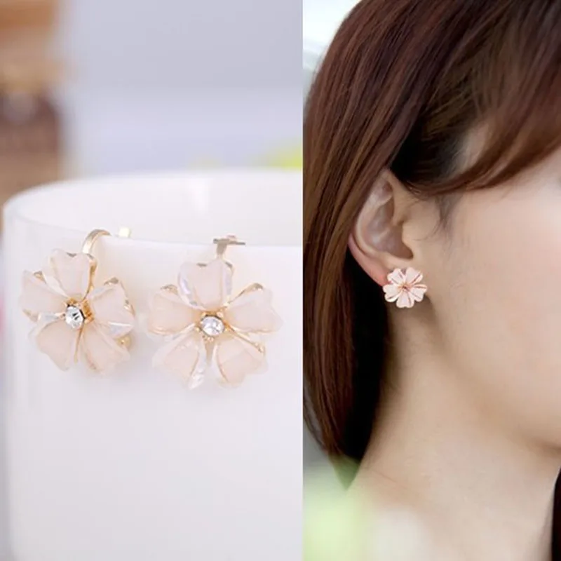 

JIOFREE Acrylic petal Clip On Earring Fashion Jewelry for Women Non Pierced Earrings Fashion Geometric Statement Earring