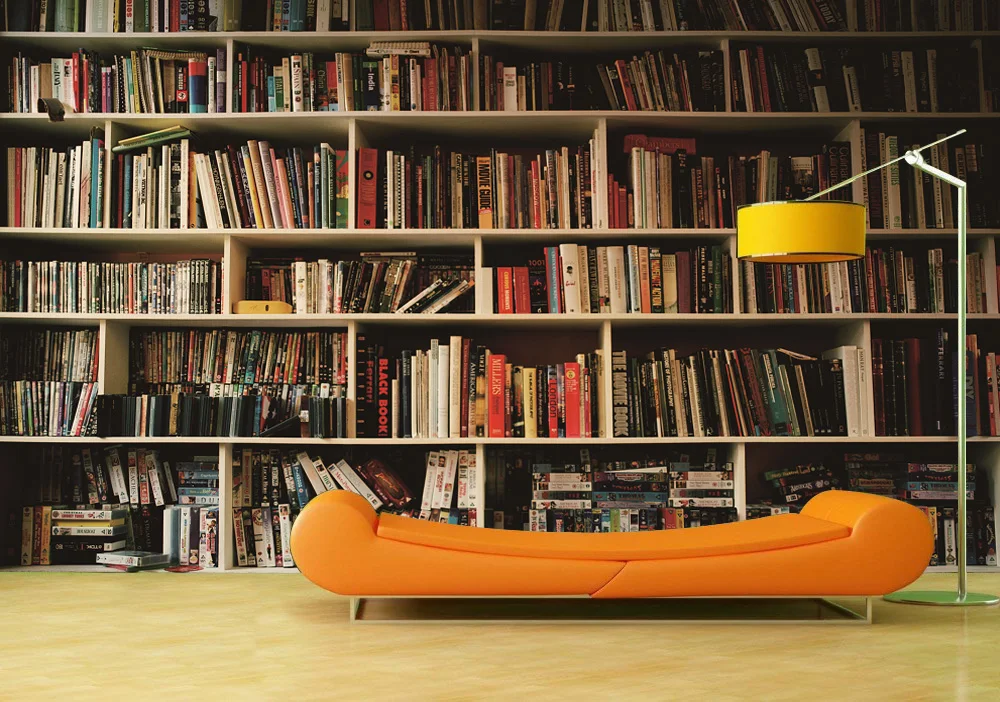 

Custom Wallpaper Murals Bookshelf Self Adhesive Vinyl Wall Sticker Wall Paper Art Wall Painting Living Room