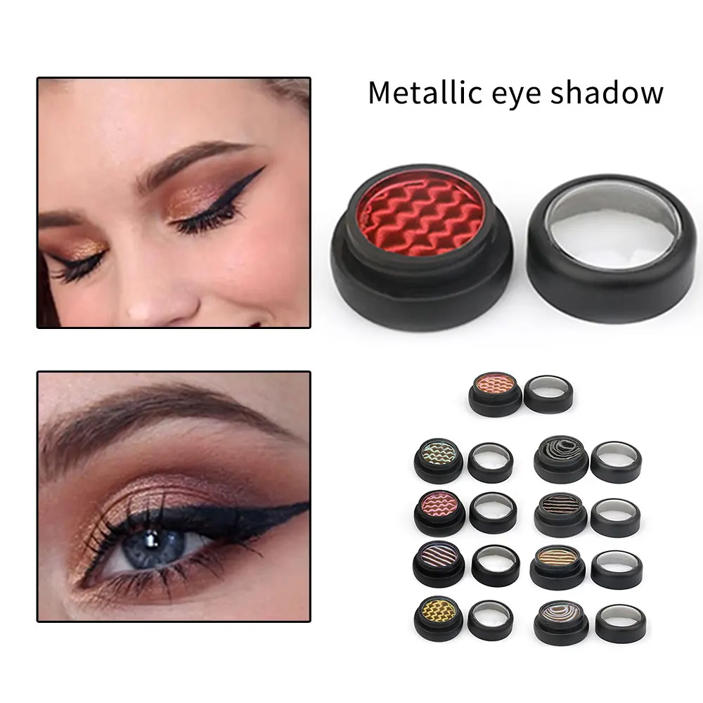 

Magnetic Eyeshadow Glitter Makeup 6 Colors Beauty Glazed Powder Metallic Pigment Shimmer Eyeshadow Long Lasting Single Cosmetic