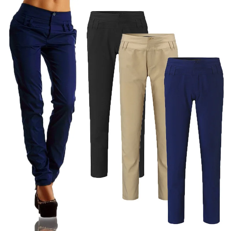 GENPRIOR, летние, элегантные, женские, повседневные штаны, для девушек, эластичная ткань, OL, для офиса, для работы, тонкие, узкие брюки, женские, удобные брюки