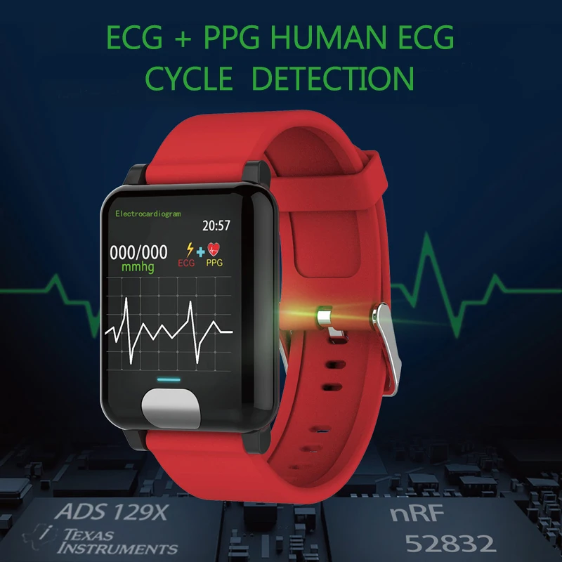  ONEVAN E04 Smart Band Fitness Tracker ECG PPG Blood Pressure Heart Rate Monitor Waterproof Smart Wa - 33023552103