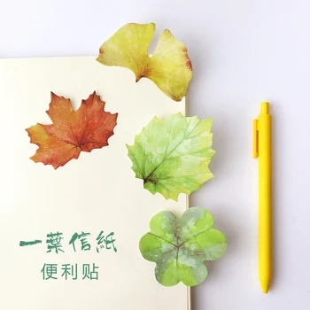 

1 x novelty Various Leaf memo pad sticky note paper sticker kawaii stationery pepalaria office school supplies