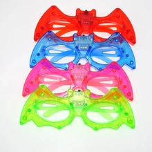 10 шт./партия Аксессуары для празднования Хеллоуина красочные очки из стекла игрушки светодиодные мерцающие солнцезащитные очки светящаяся маска очки мультфильм светящиеся Детские игрушки
