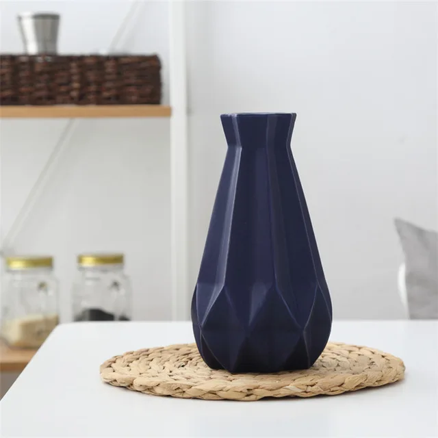 Фарфоровая ваза в скандинавском стиле, современные керамические вазы для цветов, комнаты, кабинета, прихожей, домашнего горшка для растений, Свадебный декор, рождественский подарок - Цвет: Big Blue
