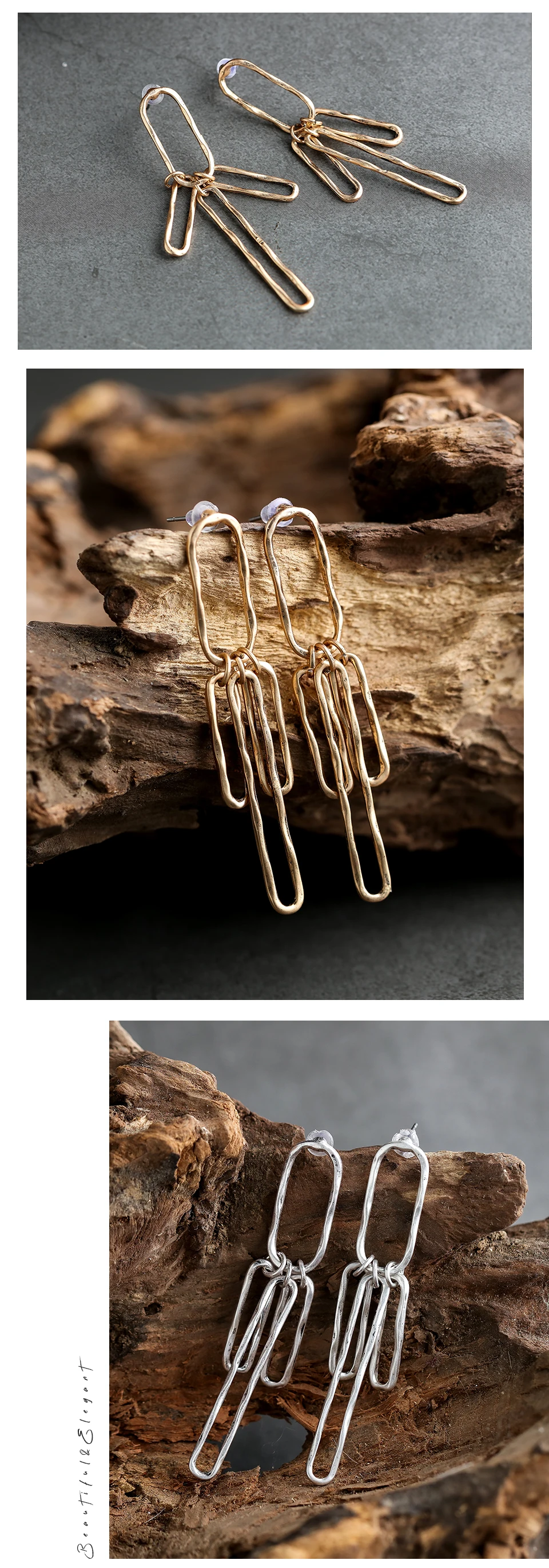 Золотые Винтажные серьги для женщин, геометрические серьги-гвоздики из металлического цинкового сплава, массивные серьги в виде единорогов, ювелирные изделия для ушей
