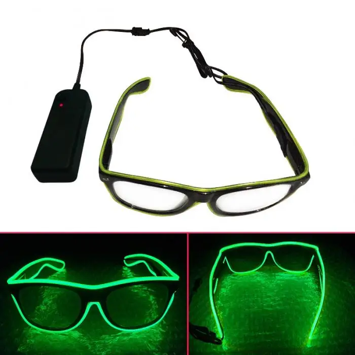 Светодиодный светодиодные EL проволочные очки световой Неон светить свечение очки оттенки солнцезащитные для женщин вечерние партии Activing