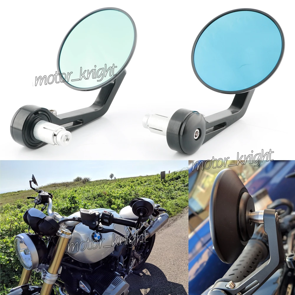 Round 7/8" Handle Bar End Motorcycle Side Mirrors For Triumph Bonneville America 