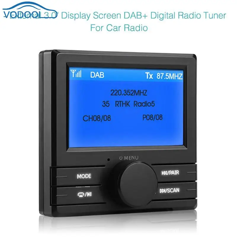 

VODOOL Universal 3.0in Screen Bluetooth Tuner DAB Box FM Transmitter Audio Output AUX For Car Radio Output AUX Car Accessaries