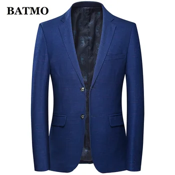 

Batmo 2019 new arrival high quality wool plaid casual blazer men,men's suits jackets ,casual jackets men 8122