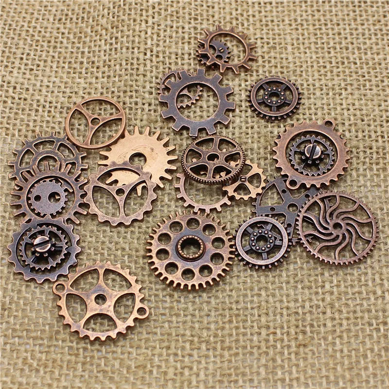 Punk-Halskette Mit Drehbarem Zahnrad-Anhänger – Gothic-Steampunk Schmuck Für Männer