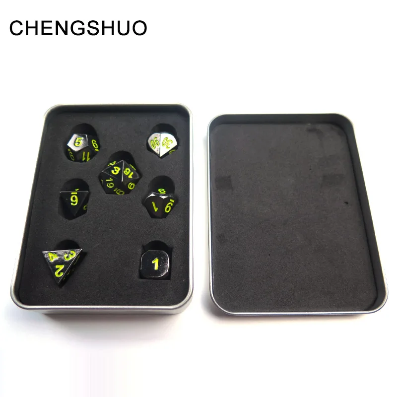 Chengshuo rpg dice dnd set metal dungeons dragon polyhedral d20 10 8 12 black table games saluminum digital dice product pattern Chengshuo rpg dice dnd set metal dungeons dragon polyhedral d20 10 8 12 black table games saluminum digital dice product pattern