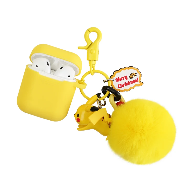 

Cartoon Anime Pichacue For Airpods Case Wireless Bluetooth Earphone Cover For Apple Airpods1/2 With Keychain ain