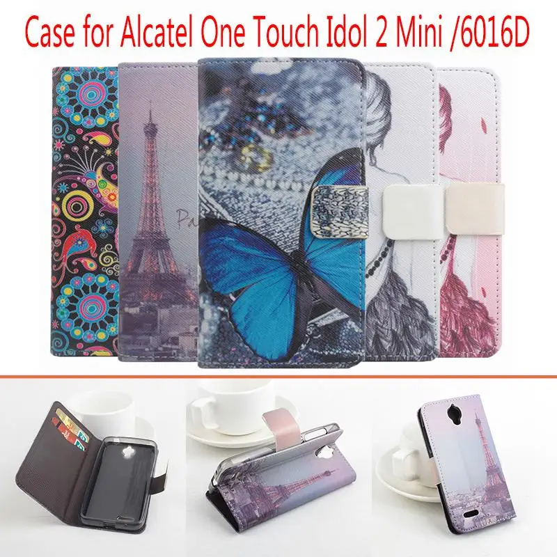 Высококачественный кожаный чехол с откидной крышкой для Alcatel One Touch Idol 2 Mini 6016 6016D