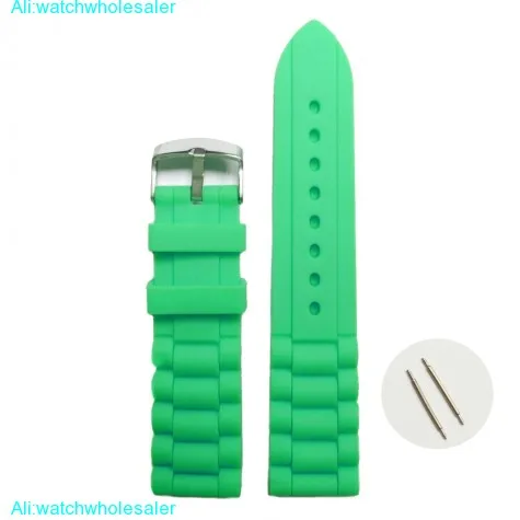 20mm Mint Green Silicone Jelly Rubber Boys Girls Watch Band Straps WB1002Q20JB
