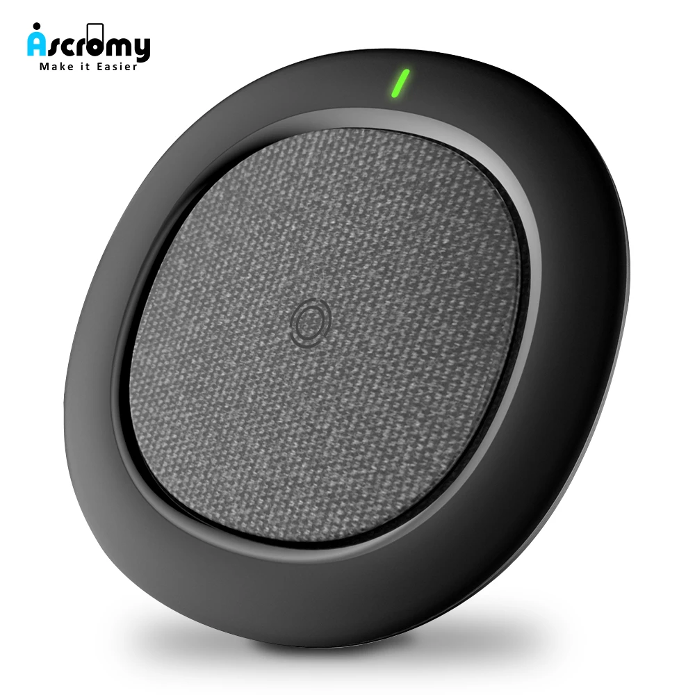 

Ascromy Canvas Wireless Charger Pad For Xiaomi Mi Mix 2S iPhone X 8 Plus Samsung Galaxy S9 PLus S8 S7 S6 Note 9 Wirless Charging
