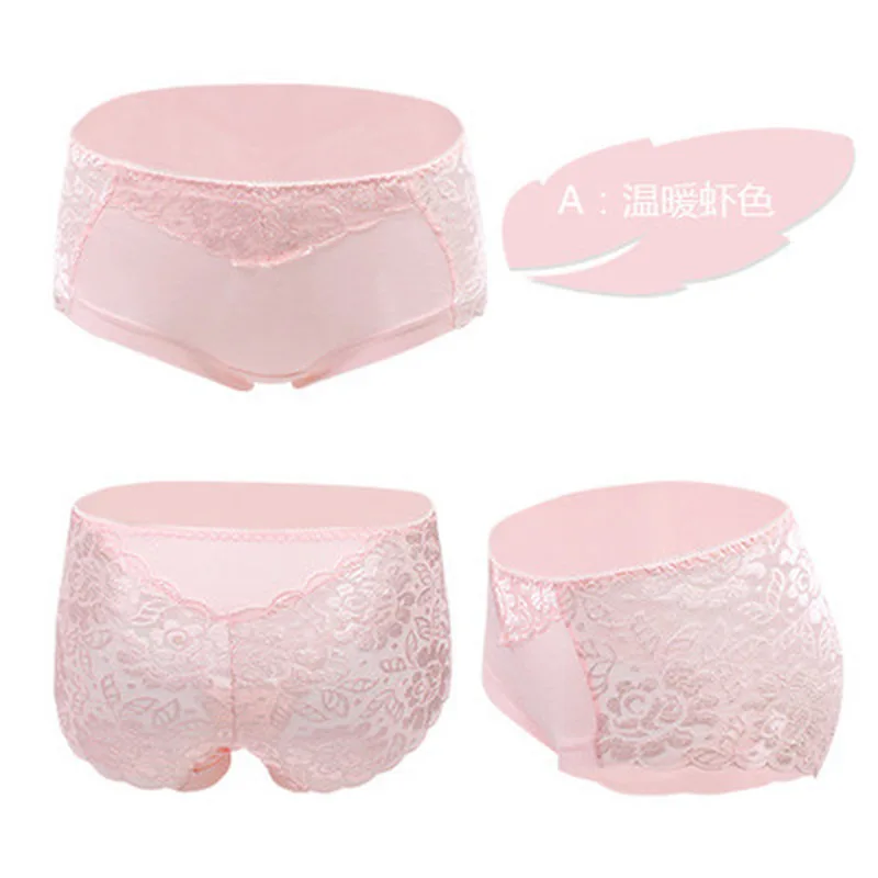 Women XXXL Underwear Briefs Transparent Lace Middle-Waisted Seamless Large String Plus Size Female Sexy Triangle Panties