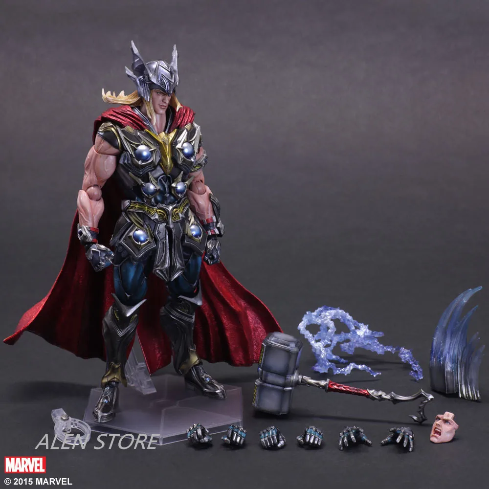 

Anime Movie Avengers Thor Action Figure Movable joints Playarts Kai figurine Toys Collection Model Play arts Kai dolls