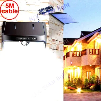 

split mounting 48 LED 900lm Solar Light PIR +motion+radar Led Garden Lamp Moti for Back Door Step Stair Fe 5M cabl