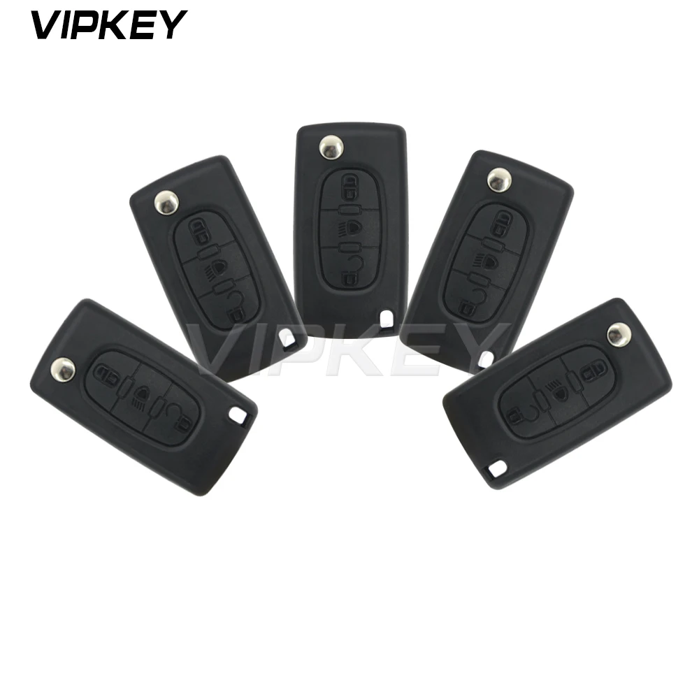 Remotekey 5pcs CE0523 3 Buttons VA2 Blade For Citroen C2 C3 C4 C5 C6 C8 Folding Remote Car Key Case Cover Shell Fob remotekey 434mhz 4d67 g chip optional car remote key for toyota camry corolla prado rav4 vios hilux yaris 3 buttons toy43 blade