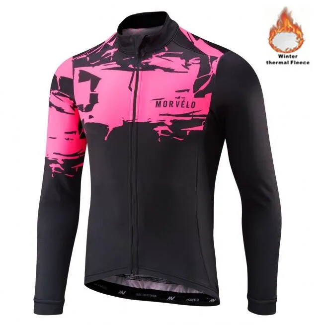 Зимняя флисовая Классическая велосипедная майка Morvelo для мужчин, велосипедная одежда для шоссейного велосипеда, Майо Ciclismo SL MX DH, футболка с длинным рукавом - Цвет: 5