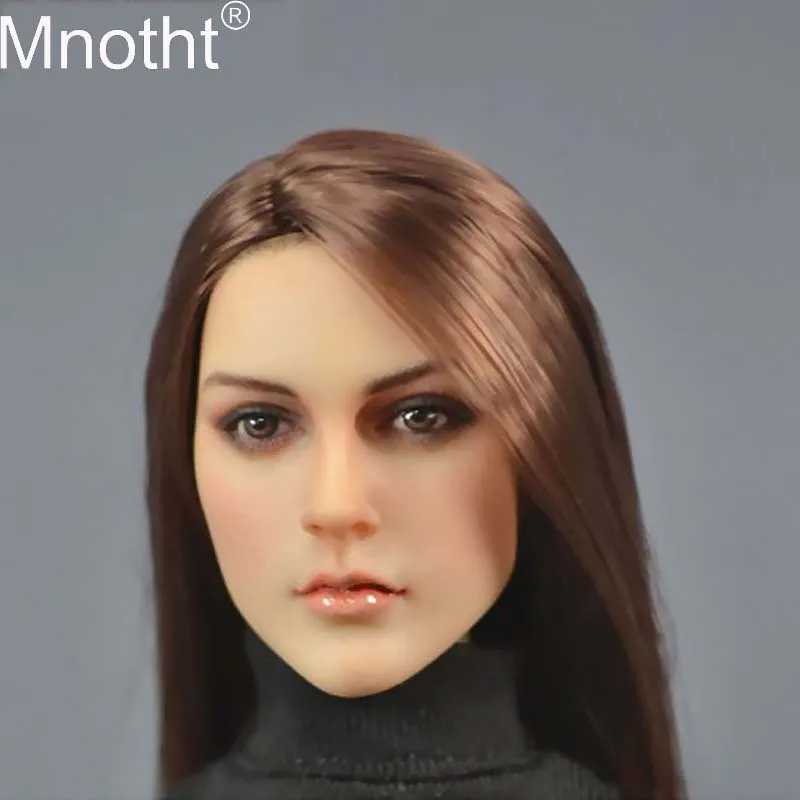 

Mnotht 1/6 Beauty Head Carving KT005 European American Female Long Hair Model for PH Body Toy Soldier Action Figure m3n
