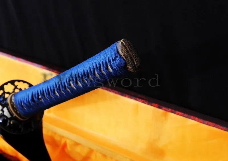 Высококачественная углеродистая сталь+ сложенная стальная глина закаленное HONSANMAI японский самурайский меч катана