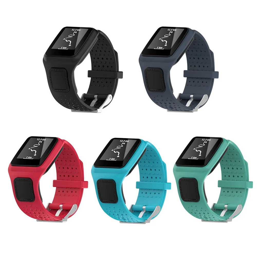 Силиконовый Квадратный ремешок для наручных часов, сменный ремешок для TomTom Multi-Sport/Tom Runner gps, спортивные часы, 1 серия, ремешок для часов